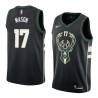 Black2 Anthony Mason Bucks #17 Twill Basketball Jersey FREE SHIPPING