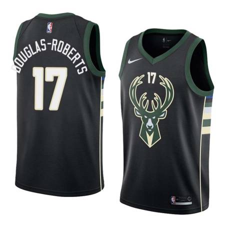 Black2 Chris Douglas-Roberts Bucks #17 Twill Basketball Jersey FREE SHIPPING