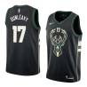 Black2 Mike Dunleavy Bucks #17 Twill Basketball Jersey FREE SHIPPING