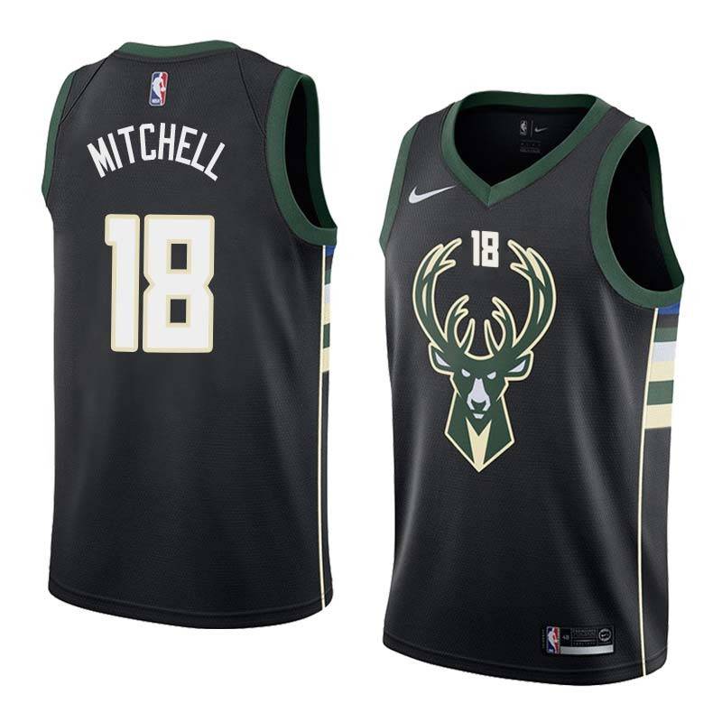 Black2 Tony Mitchell Bucks #18 Twill Basketball Jersey FREE SHIPPING