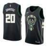 Black2 Bill Dinwiddie Bucks #20 Twill Basketball Jersey FREE SHIPPING