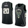 Black2 Mickey Davis Bucks #20 Twill Basketball Jersey FREE SHIPPING