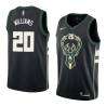 Black2 Marvin Williams Bucks #20 Twill Basketball Jersey FREE SHIPPING