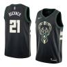 Black2 Quinn Buckner Bucks #21 Twill Basketball Jersey FREE SHIPPING