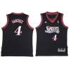 Black Throwback Pepe Sanchez Twill Basketball Jersey -76ers #4 Sanchez Twill Jerseys, FREE SHIPPING