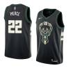 Black2 Ricky Pierce Bucks #22 Twill Basketball Jersey FREE SHIPPING