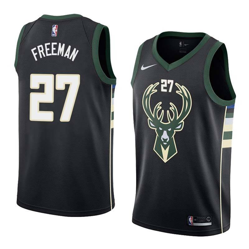 Black2 Gary Freeman Bucks #27 Twill Basketball Jersey FREE SHIPPING