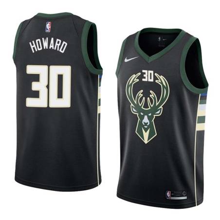 Black2 Otis Howard Bucks #30 Twill Basketball Jersey FREE SHIPPING