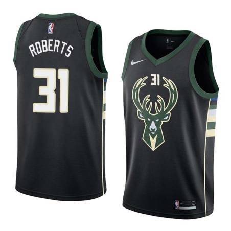 Black2 Fred Roberts Bucks #31 Twill Basketball Jersey FREE SHIPPING