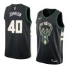 Black2 Ervin Johnson Bucks #40 Twill Basketball Jersey FREE SHIPPING