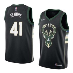 Black2 Len Elmore Bucks #41 Twill Basketball Jersey FREE SHIPPING