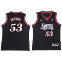 Darryl Dawkins Twill Basketball Jersey -76ers #53 Dawkins Twill Jerseys, FREE SHIPPING