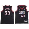 Black Throwback Darryl Dawkins Twill Basketball Jersey -76ers #53 Dawkins Twill Jerseys, FREE SHIPPING