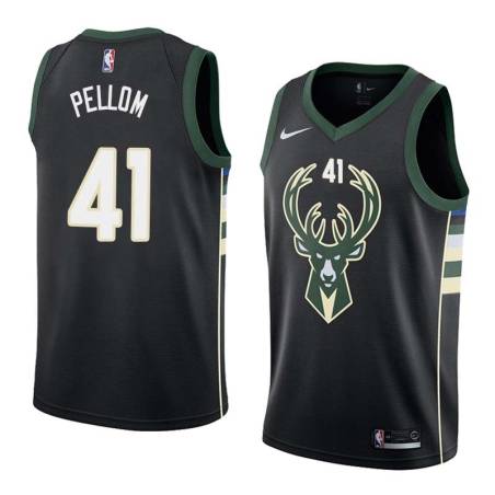 Black2 Sam Pellom Bucks #41 Twill Basketball Jersey FREE SHIPPING