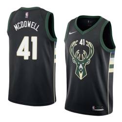 Black2 Hank McDowell Bucks #41 Twill Basketball Jersey FREE SHIPPING