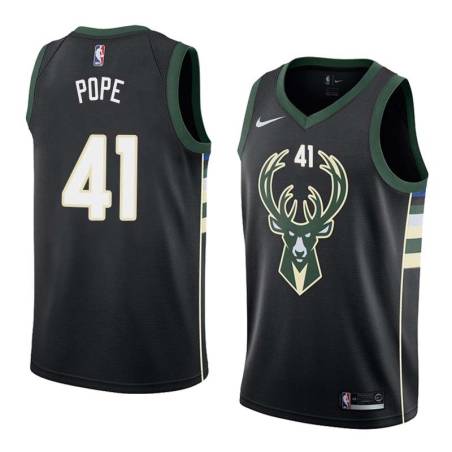 Black2 Mark Pope Bucks #41 Twill Basketball Jersey FREE SHIPPING