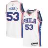 Stanley Roberts Twill Basketball Jersey -76ers #53 Roberts Twill Jerseys, FREE SHIPPING