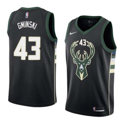 Black2 Mike Gminski Bucks #43 Twill Basketball Jersey FREE SHIPPING