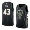 Black2 Mark Pope Bucks #43 Twill Basketball Jersey FREE SHIPPING