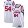 White Classic Luke Jackson Twill Basketball Jersey -76ers #54 Jackson Twill Jerseys, FREE SHIPPING