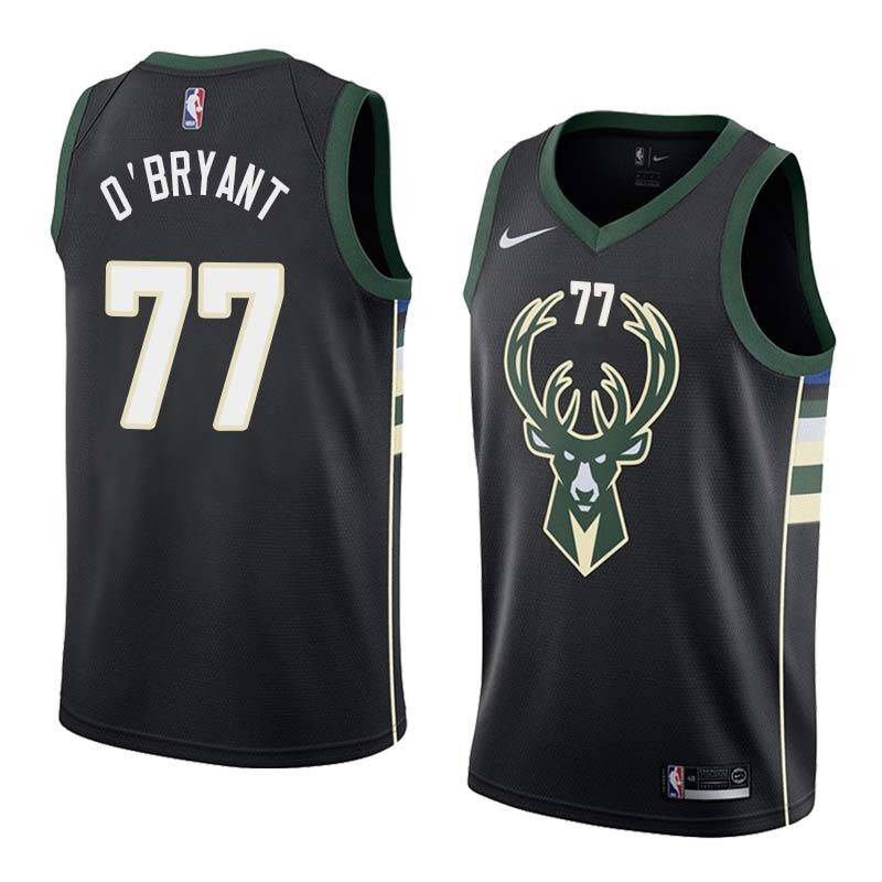 Black2 Johnny O'Bryant Bucks #77 Twill Basketball Jersey FREE SHIPPING