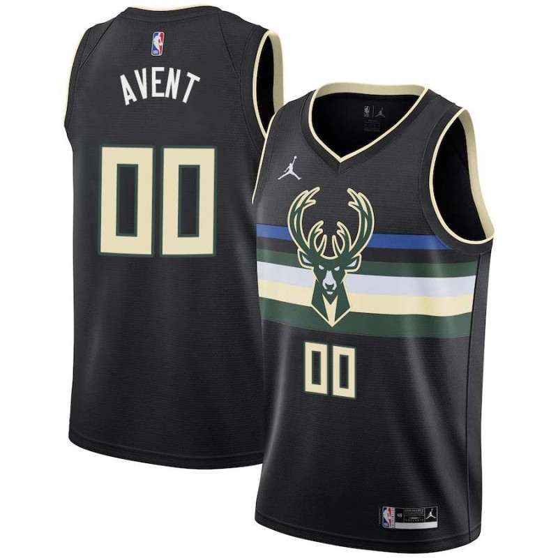 Black Anthony Avent Bucks #00 Twill Basketball Jersey FREE SHIPPING