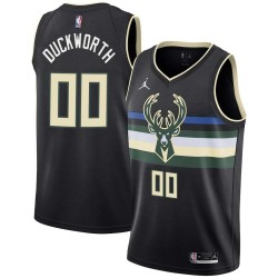 Black Kevin Duckworth Bucks #00 Twill Basketball Jersey FREE SHIPPING