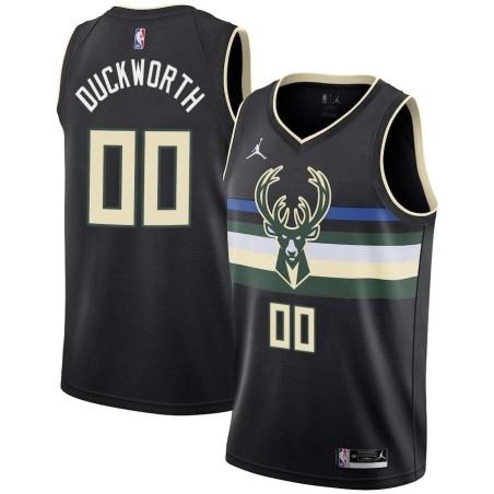 Black Kevin Duckworth Bucks #00 Twill Basketball Jersey FREE SHIPPING