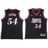 Black Throwback Luke Jackson Twill Basketball Jersey -76ers #54 Jackson Twill Jerseys, FREE SHIPPING