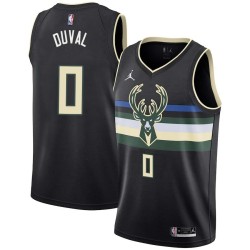 Black Trevon Duval Bucks #0 Twill Basketball Jersey FREE SHIPPING