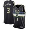 Black Johnny O'Bryant Bucks #3 Twill Basketball Jersey FREE SHIPPING