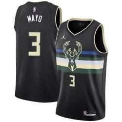 Black O.J. Mayo Bucks #3 Twill Basketball Jersey FREE SHIPPING