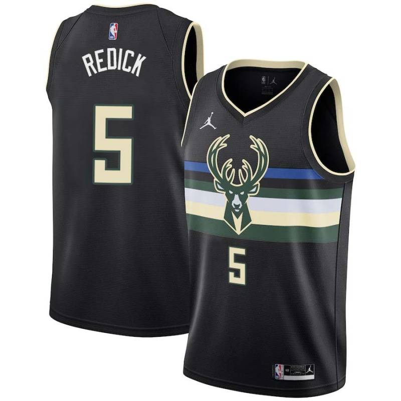 Black J.J. Redick Bucks #5 Twill Basketball Jersey FREE SHIPPING