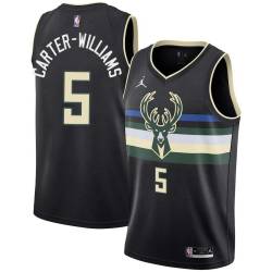 Black Michael Carter-Williams Bucks #5 Twill Basketball Jersey FREE SHIPPING