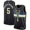 Black Michael Carter-Williams Bucks #5 Twill Basketball Jersey FREE SHIPPING