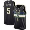 Black Jeff Teague Bucks #5 Twill Basketball Jersey FREE SHIPPING