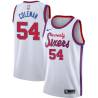 White Classic Ben Coleman Twill Basketball Jersey -76ers #54 Coleman Twill Jerseys, FREE SHIPPING