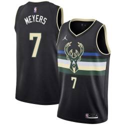 Black Dave Meyers Bucks #7 Twill Basketball Jersey FREE SHIPPING