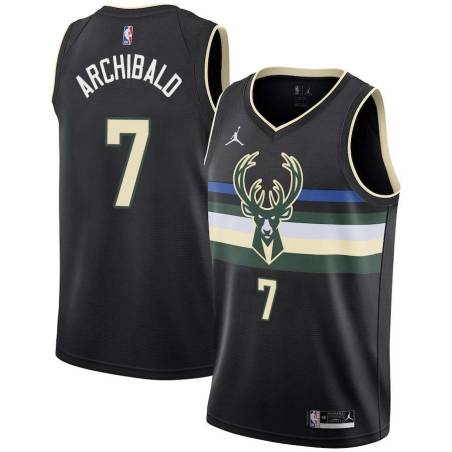 Black Tiny Archibald Bucks #7 Twill Basketball Jersey FREE SHIPPING