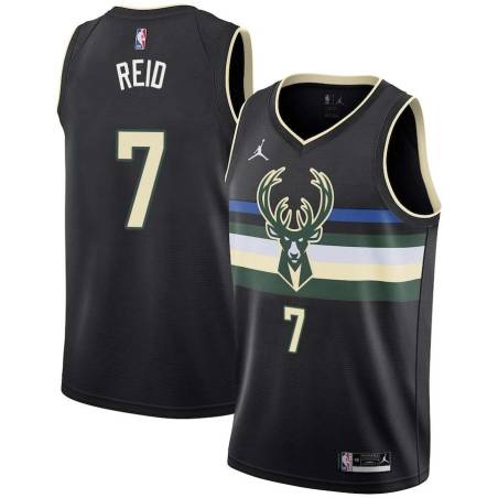 Black J.R. Reid Bucks #7 Twill Basketball Jersey FREE SHIPPING