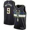 Black Wesley Matthews Bucks #9 Twill Basketball Jersey FREE SHIPPING