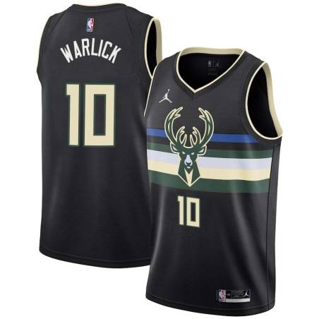 Black Bob Warlick Bucks #10 Twill Basketball Jersey FREE SHIPPING