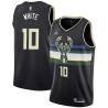 Black Rory White Bucks #10 Twill Basketball Jersey FREE SHIPPING