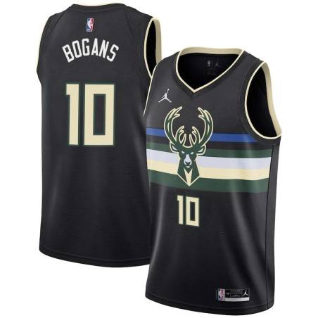 Black Keith Bogans Bucks #10 Twill Basketball Jersey FREE SHIPPING