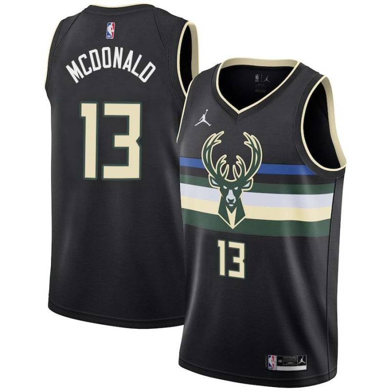 Black Glenn McDonald Bucks #13 Twill Basketball Jersey FREE SHIPPING