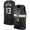 Black Malcolm Brogdon Bucks #13 Twill Basketball Jersey FREE SHIPPING