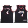 Black Throwback Keith Van Horn Twill Basketball Jersey -76ers #4 Van Horn Twill Jerseys, FREE SHIPPING