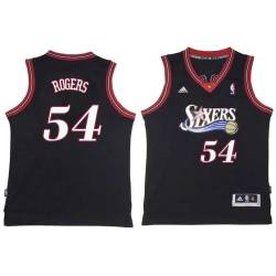 Black Throwback Rodney Rogers Twill Basketball Jersey -76ers #54 Rogers Twill Jerseys, FREE SHIPPING