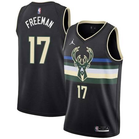 Black Gary Freeman Bucks #17 Twill Basketball Jersey FREE SHIPPING