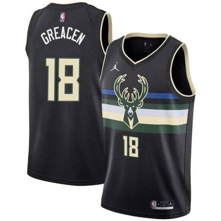 Black Bob Greacen Bucks #18 Twill Basketball Jersey FREE SHIPPING